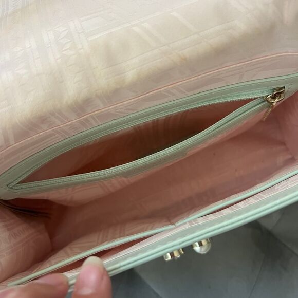 Ted Baker Mint Green Leather Mini Top Handle Bag - Picture 8 of 10